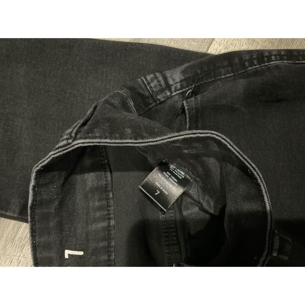 HT Denim Womens Hi-Rise Super Skinny Jeans Black O-Ring Triple Button Size 7 - Picture 3 of 8